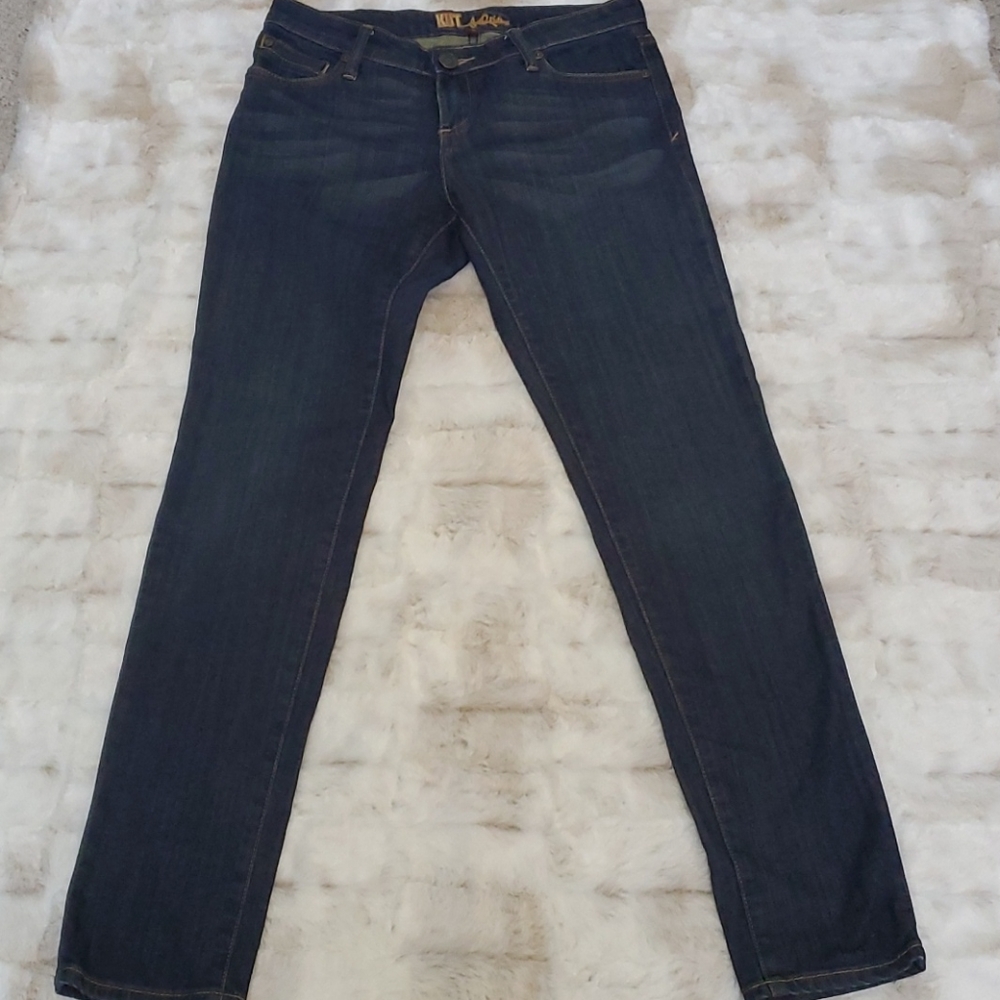 NWOT Kut Dark Denim boot cut Jean w/gold sticking